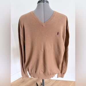 Men’s V-neck Polo Ralph Lauren 100% Pima Cotton long sleeve sweater.